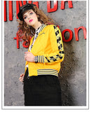 Yellow Winter coat for women short jackets for women Women's Long Sleeve coat Woman clothing Women's top