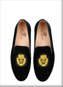 Summer New Model Imported From India British Royal Style Patch Embroidery Men Velvet Shoes Handmade Slip-On Loafers
