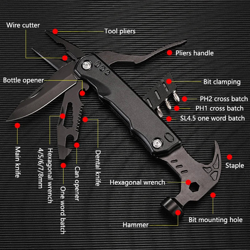 Multi-functional Claw Hammer Pliers