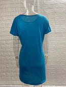 Women's Short Sleeve Asymmetrical Lace Up Dress