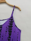 Women's Casual Loose V-neck Tie Dye Printed Spaghetti Maxi Dress Summer Beach Vacation Long Dress