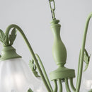 Green Pastoral Style Flower Pendel Chandelier