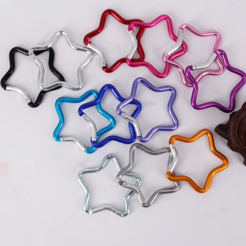 Aluminum Outdoor Star Shaped Spring Locking Carabiner Clip