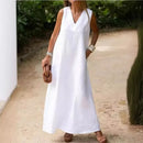 Women's Sleeveless Loose-fitting Spring Cotton Linen Dress