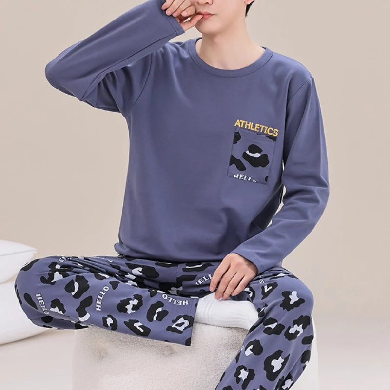 Autumn Plus 5XL Knitted Men's Sleepwear