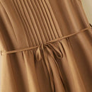 ZANZEA Women Round Neck A-lin Midi Dress Korean Casual Tank Robe Casual Solid Pleated Vestidos 2024 Summer Sleeveless Sundress
