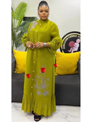 Women Lapel Flower Dress