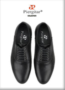 Piergitar 2023 Black And Brown Genuine Leather Men Loafers For Party Handmade Lace-up Men's Formal Shoes Classic Dress Shoe