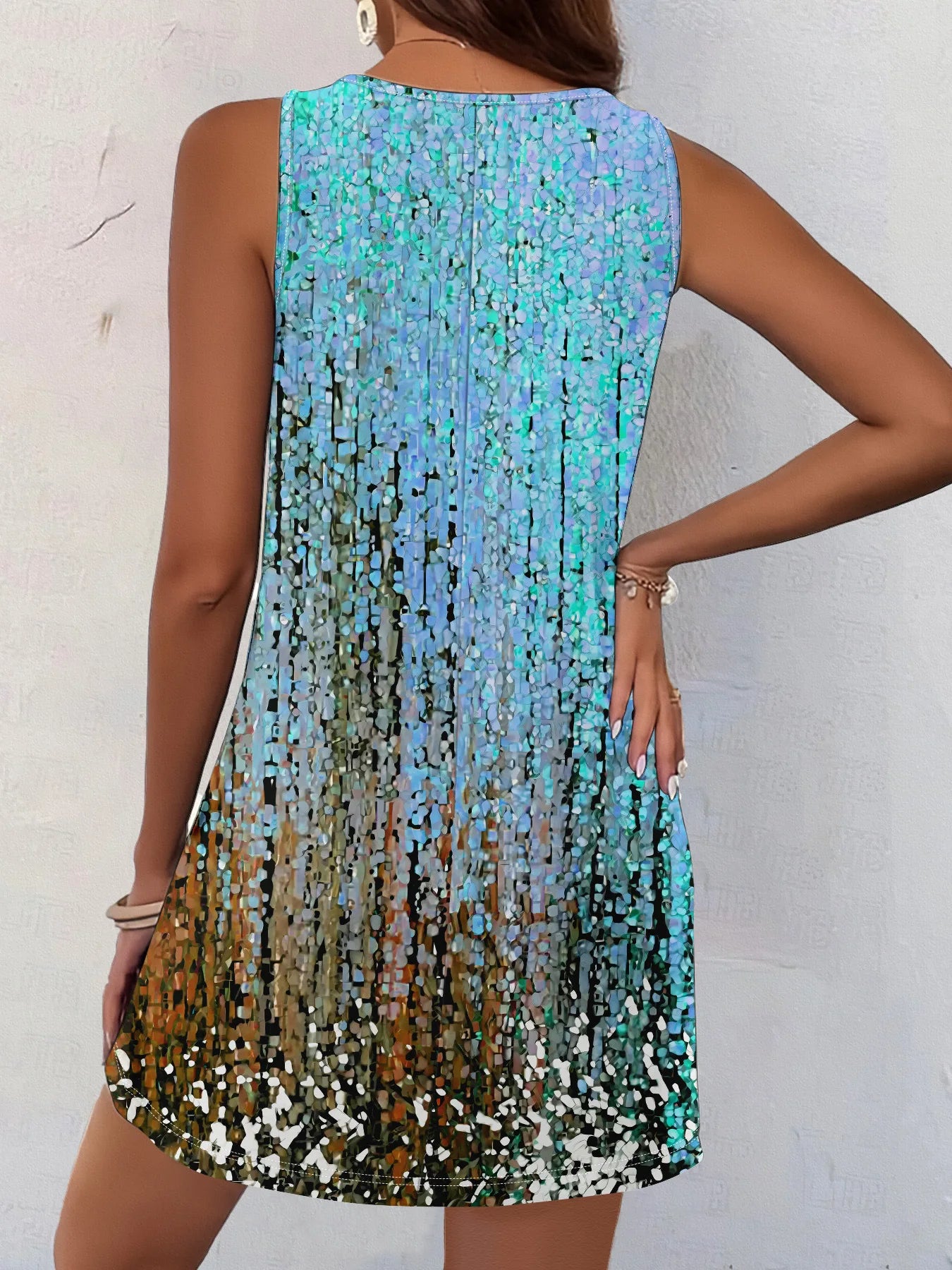 Women Summer Sleeveless Bohemian Dress Exclusive Print Vacation Dress  Birthday Dress for Women Beach Dress Dress for Women