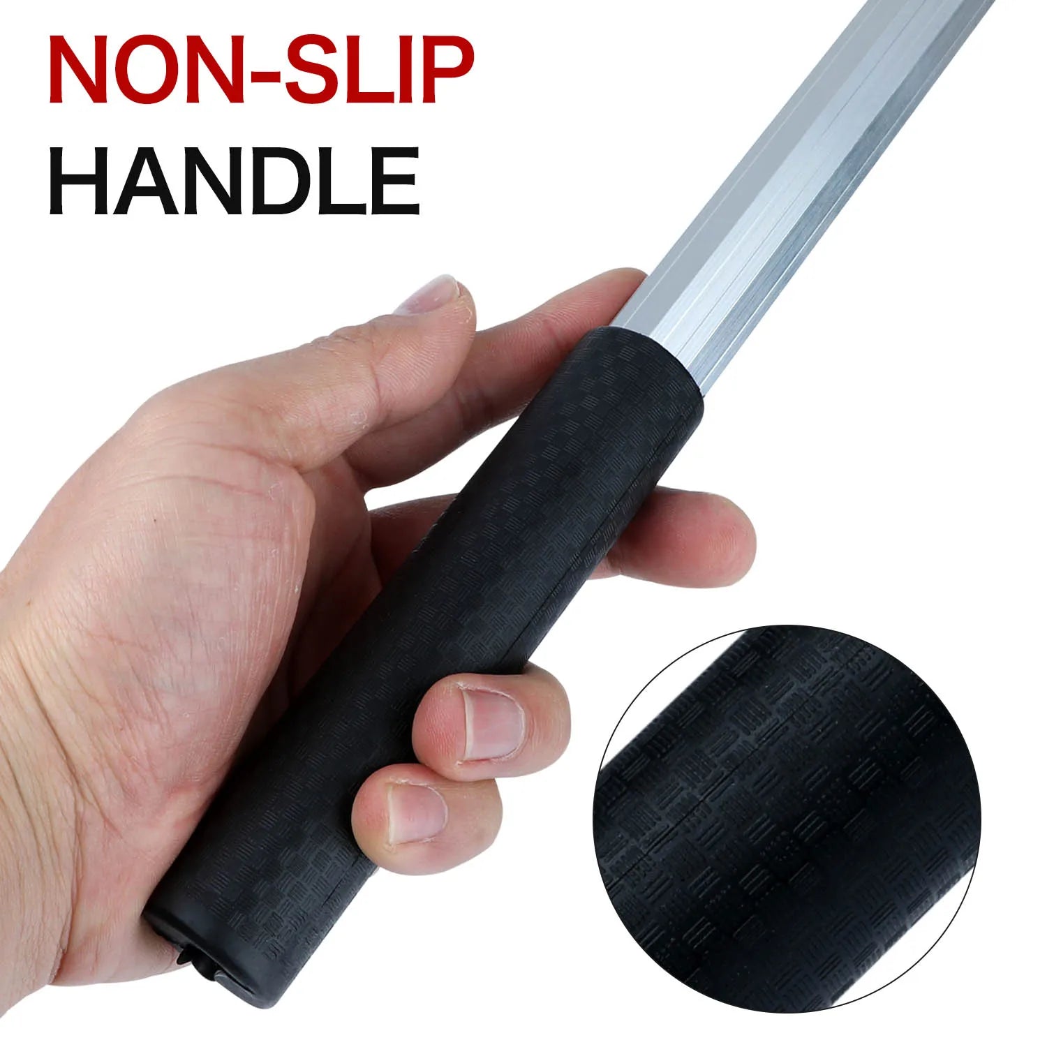 Fishing Net Aluminum Alloy Telescopic Rubber Handle