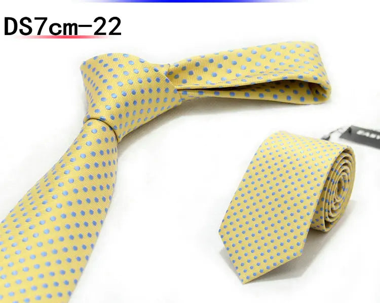 New 7CM Mens Ties Striped Necktie Formal Classic Business Neck Ties Jacquard Woven Necktie For Men Groom Wedding Party Neckwear