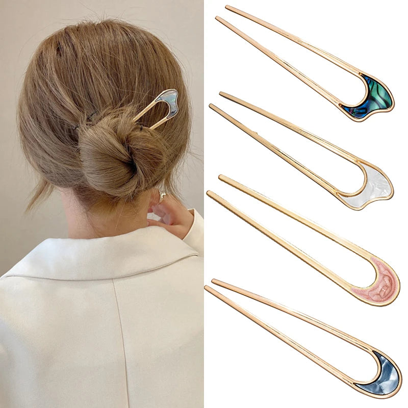Shell Enamel Hairpin