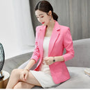 Royal Blue Suit Jacket Women's Stylish Slim Coat New Fall Women Blazer Pink, Red, White, Black Girl Tops Reefer Jackets