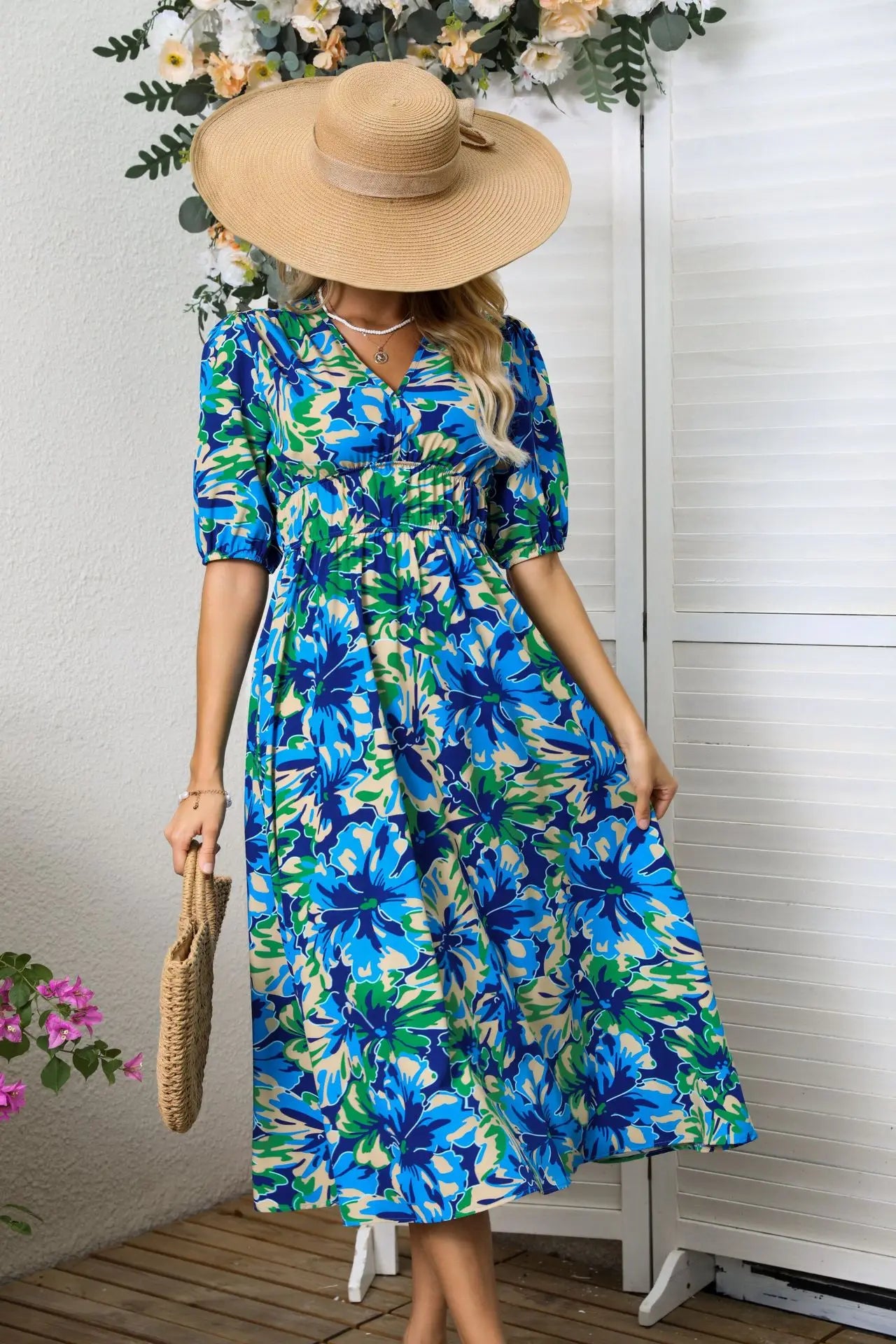 Women's Spring Floral Print Dress