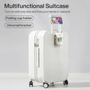 Carry On Luggage with Cup Phone Holder