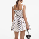 traf 2025 woman suspender skirt satin polka dot print corset sexy ladies dress y2k clothes New high quality party mini skirt bra