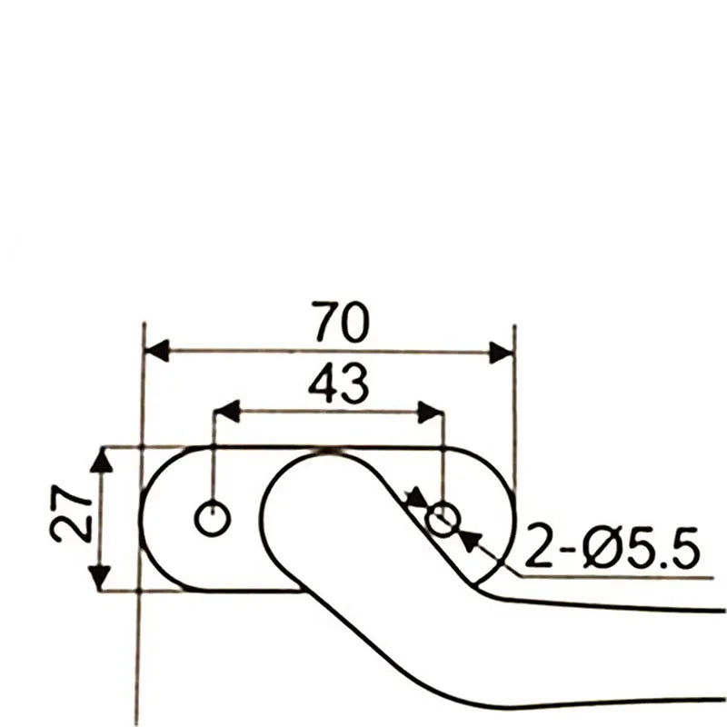 Aluminum Casement Window 7*7mm Square Handle