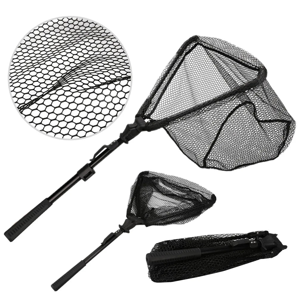 Telescopic Landing Net Folding Fishing Pole