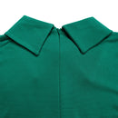 Women's Pleated Short Sleeves length Gown