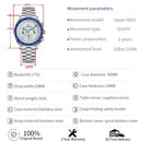 Men's Blue Aerospace Moon Quartz Watch