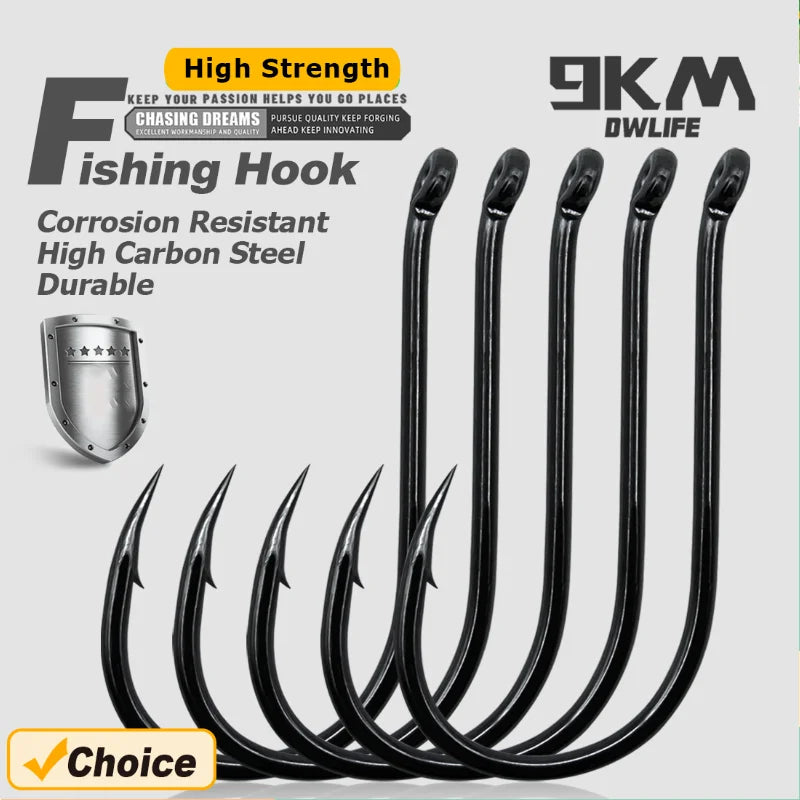 9KM Steel Fishing Hooks