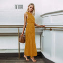 Women's Sleeveless Dot Loose Dresses