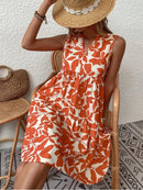 Women's Sleeveless Floral Print Dress