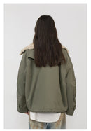 CHIC VEN Women Coats Streetwear Loose Casual New Retro Motorcycle Cotton Jacket Thick Warm Female Overcoat Autumn Winter 2024