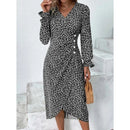 Women's V-Neck Floral Midi Dress