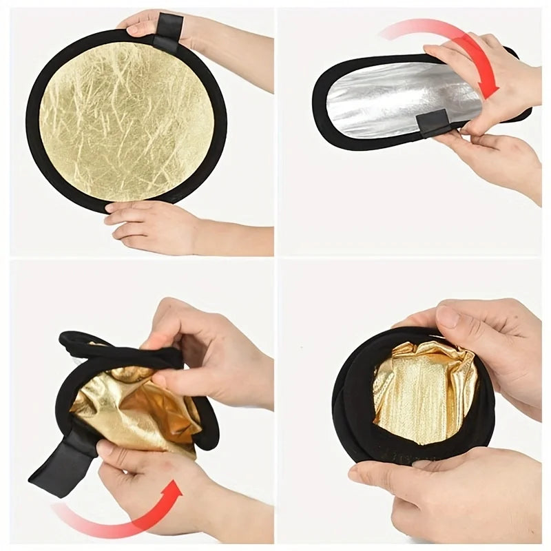 5 in 1 Round Reflectors Collapsible Photography Fill Light Batter Diffuser