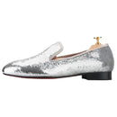Men's Smoking Slippers With Red Outsole And Sequins for Weddings and Proms