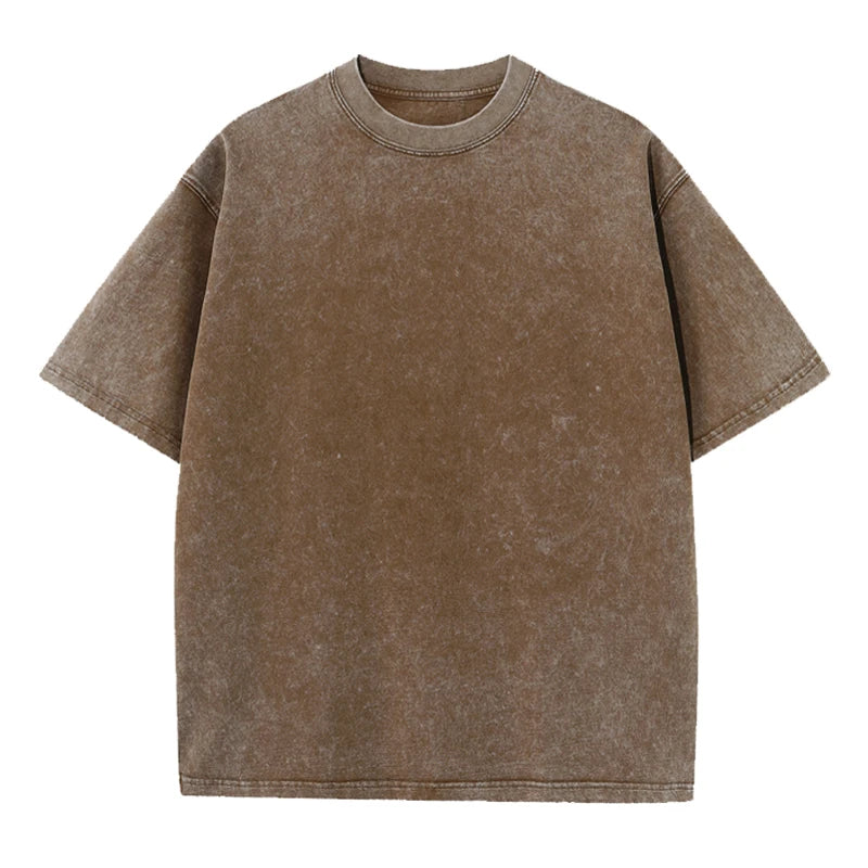 Men Cotton Loose Crew Neck Oversized T-shirt