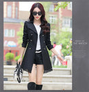 2025Spring Autumn New Windbreaker Coat Women Fashion Slim Mid Long Lace Trench Coat Female Casual Double-breasted Outerwear Tops