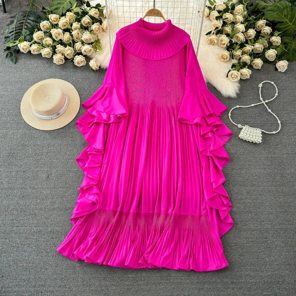 Ruffle Sleeves Loose Dress