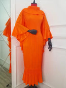 Ruffle Sleeves Loose Dress
