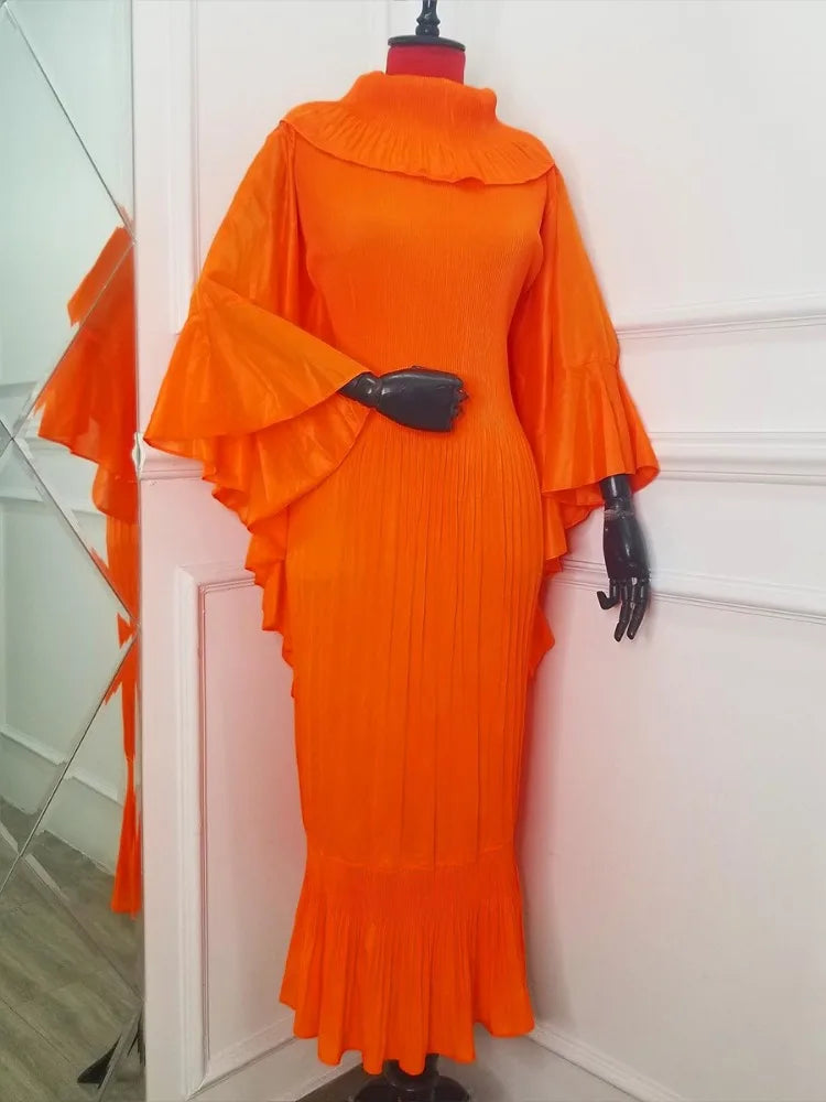 Ruffle Sleeves Loose Dress