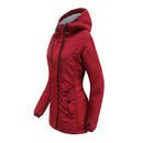 Women's Warm Hooded Parkas, Thick Plush Coats, Female Mid-Long Cotton Jacket, Winter Outwear, Big Size, S-5XL