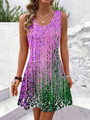 Women Summer Sleeveless Bohemian Dress Exclusive Print Vacation Dress  Birthday Dress for Women Beach Dress Dress for Women