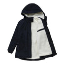 Women's Warm Hooded Parkas, Thick Plush Coats, Female Mid-Long Cotton Jacket, Winter Outwear, Big Size, S-5XL