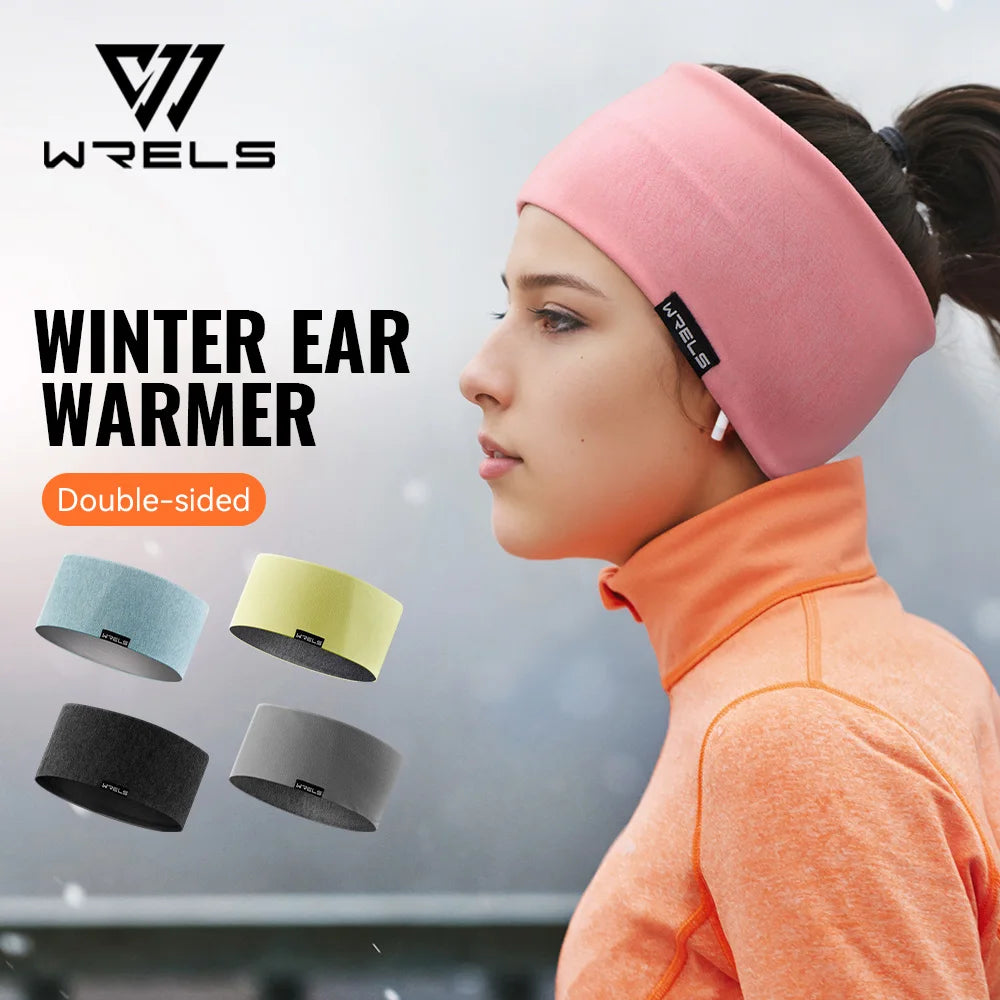 WRELS Ear Warmers Headband Fleece Earmuffs Winter Ear Covers Running Wicking Ski Sport Headband for Women Men Headband Ear Muffs