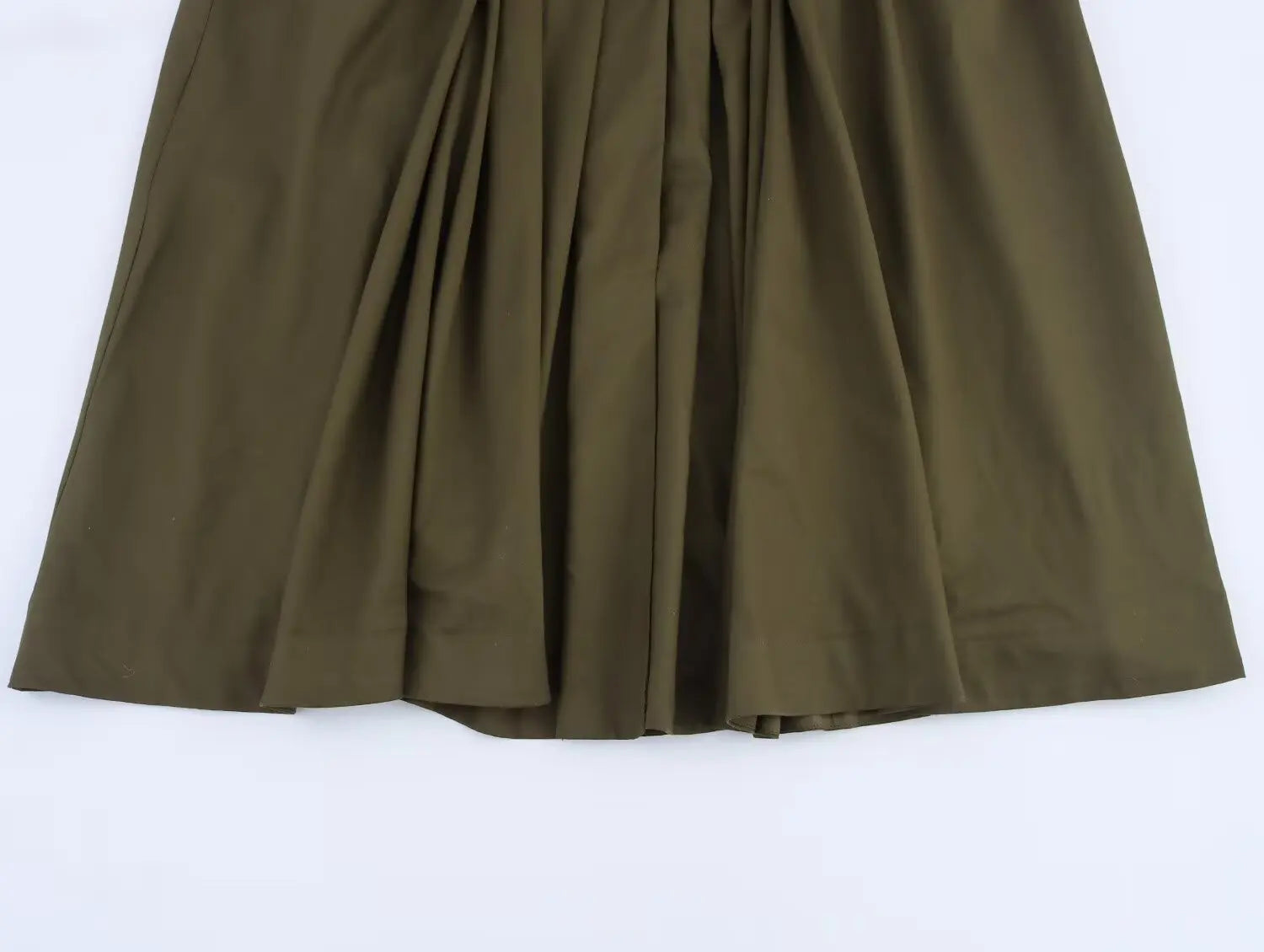 MYST&ZA2025 new summer women's casual fashion pleated drop shoulder short sleeve V-neck midi long dress