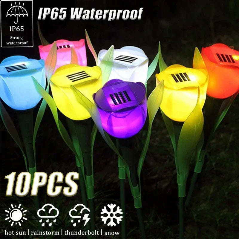 Outdoor Tulip Rose Flower Lamp