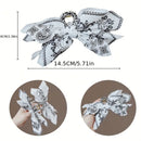 Cotton Cashew Flowers Printing Butterfly Hair Clips