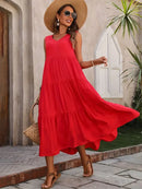Long Loose Ruffle Dress