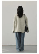 CHIC VEN Women's Woolen Coat Heavy Industry Down Jacket Vintage V-Neck Woman Down Coat Female Tops Autumn Winter 2024