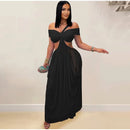 Hollow Out Backless Long Dress