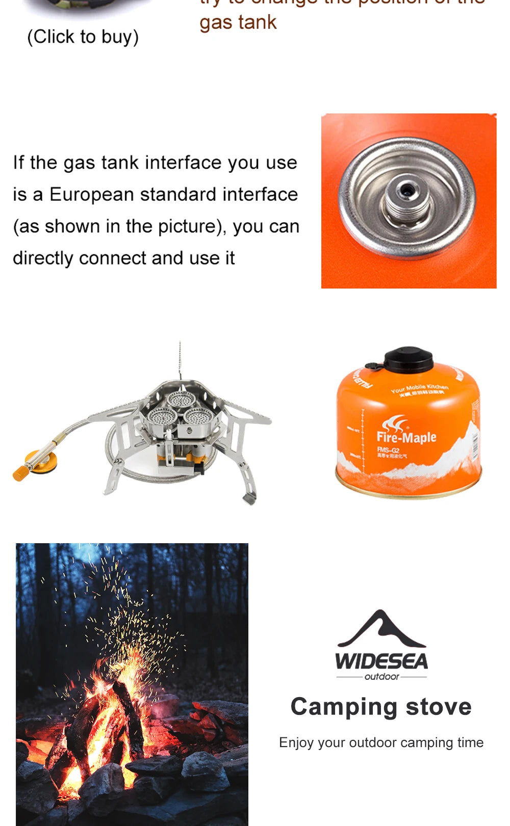 Camping Burner Gas Stove