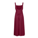 Women's Sleeveless Square Neck Back Lace Dress