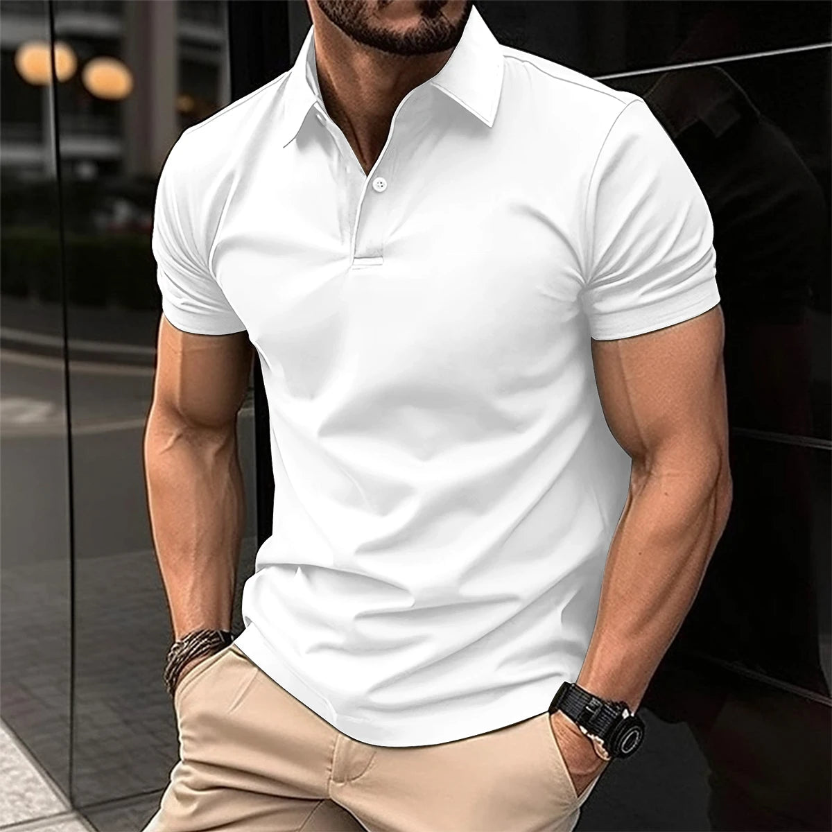 Men Short Sleeve Polo Shirt