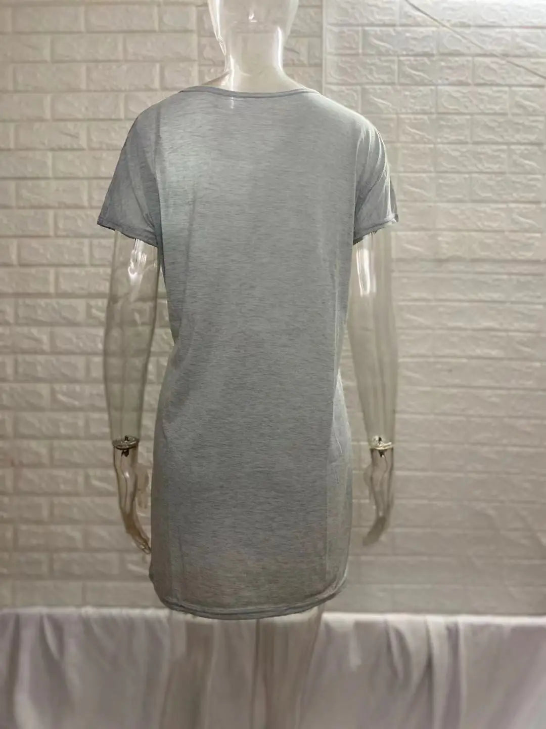 Women's Short Sleeve Asymmetrical Lace Up Dress